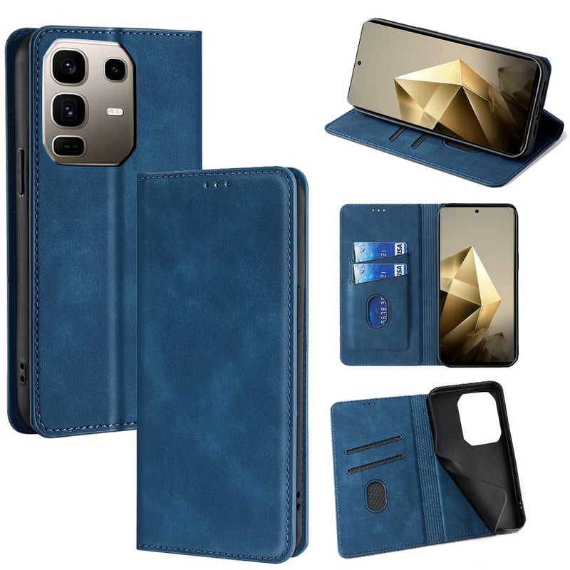 erorex For Infinix Note 50 Pro+ 5G  Feel Magnetic Leather Phone Case(Blue) - Image 1