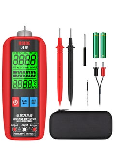 BSIDE A5 Digital Multimeter 3-Results Display Smart Auto Range Voltmeter Ohm Hz Continuity V-Alert Live Wire Voltage Tester with Protect Case