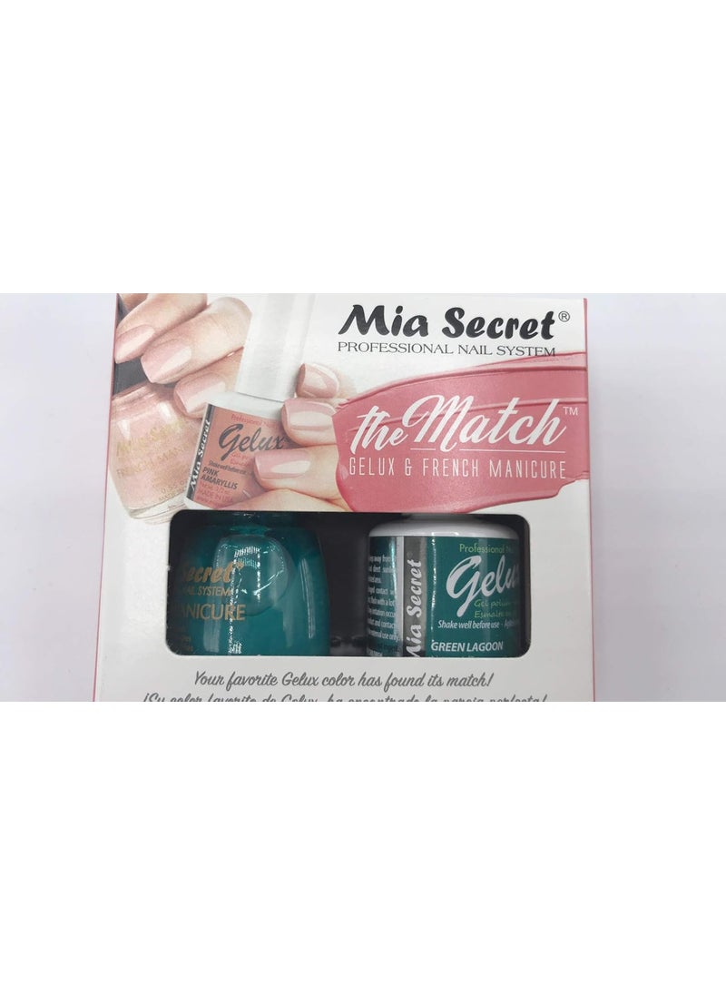 MIA SECRET - Mia Secret The Match Gelux UV GEL & Manicure Regular Nail polish 3 min Dry - Pick Your Color (GREEN LAGOON) - Image 1