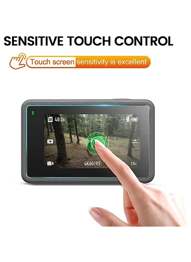 STARTRC Tempered Glass Screen Protector Compatible For DJI Osmo Action 3 2pcs STARTRC 3-in-1 Lens Front and Back Screen Tempered Glass Film