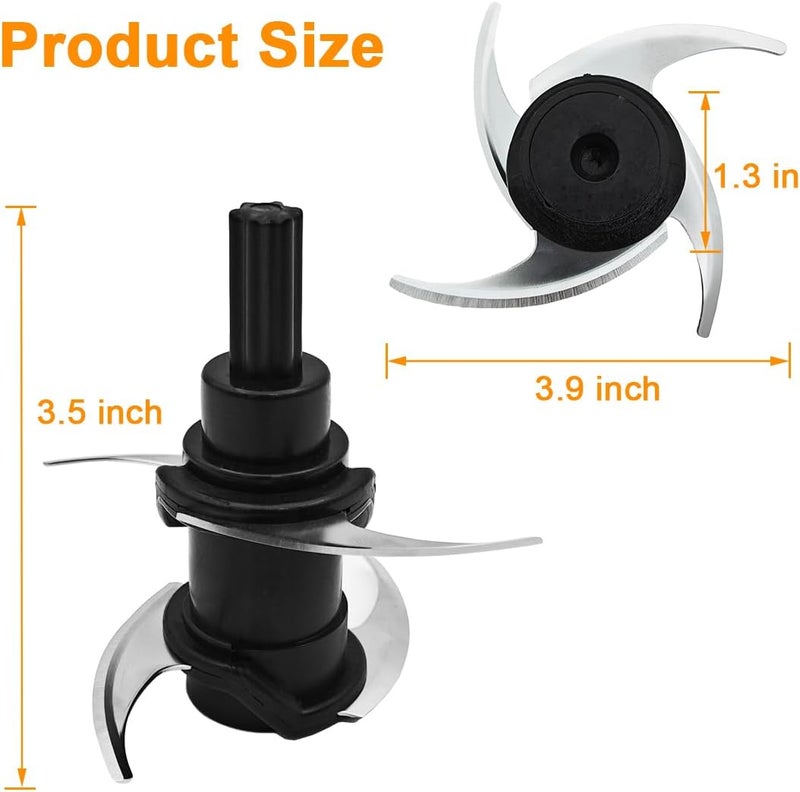 Kaluly Replacement Blade Compatible with Ninja NJ110GR NJ100 NJ100WM Food Chopper Express Chop 200-Watt, for Ninja Express Chopper Chop Blade Replacement Parts (2 Pack) - Image 3