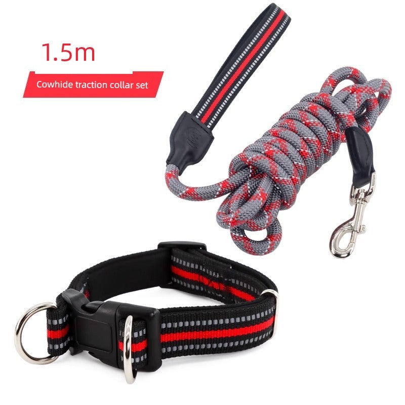 Explosion-proof training dog short dog leash Border Collie Golden Retriever Alaska Labrador walking dog leash dog chain - Image 3