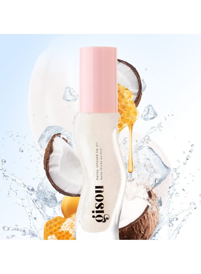 Gisou Gisoo Honey Rich Lip Gloss & Moisturizer - Coconut Frost 8ml - Image 3
