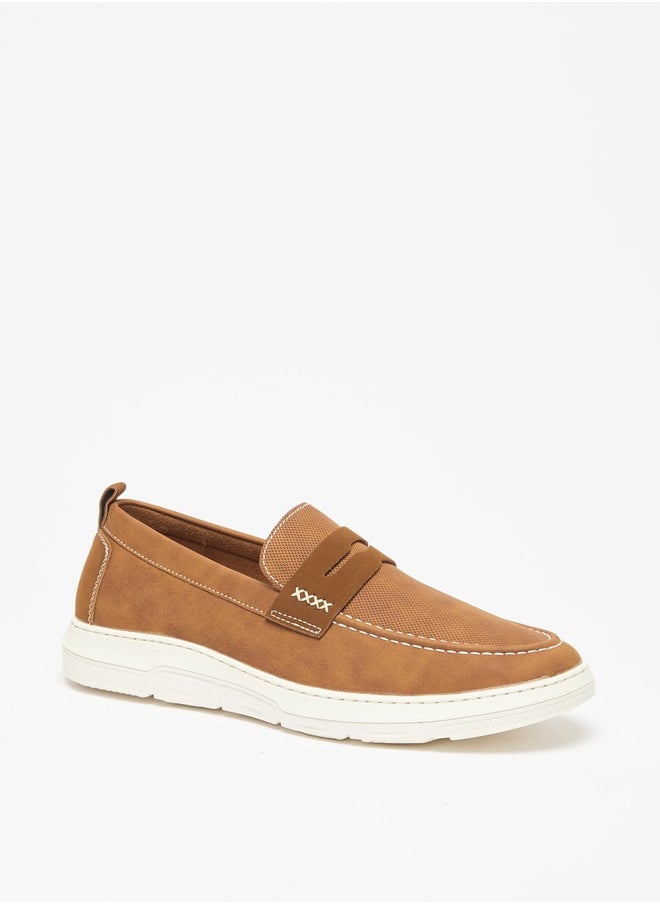 LBL by Shoexpress Men's Textured Slip-On Loafers  - Image 1