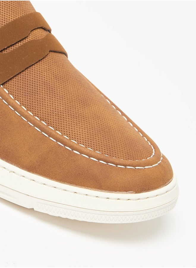 LBL by Shoexpress Men's Textured Slip-On Loafers  - Image 5