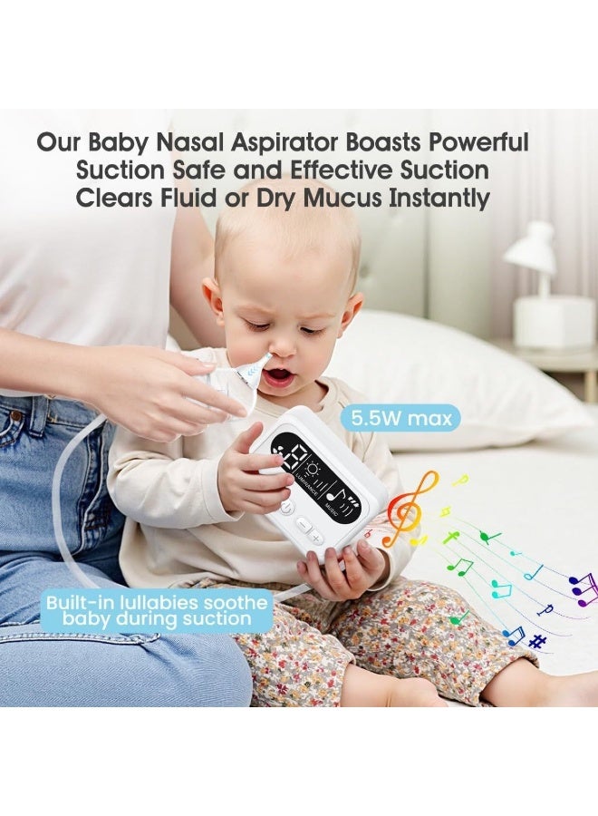 Gonice Nasal Aspirator for Baby, Hospital Grade Nose Sucker with 9 Levels Suction, Night Light and Nursery Rhyme Soothing Function, Electric Nose Suction for Baby - Image 4