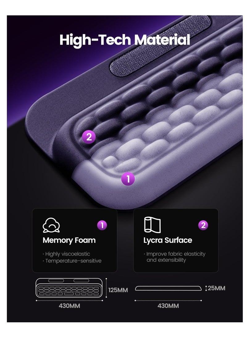 Generic - Keyboard Wrist Rest, Full Mechanical Keyboard Support Pad, Desk Ergonomic Cushion for Computer Typing Office Work Home Gaming, Soft Memory Foam Relief Repair Arm Palm Hand Wrist Pain Gift - Image 1