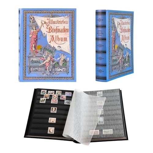 Prophila Collection Stamp Collector's Album with 60 Black Refill Sheets Heritage Design II - Image 5