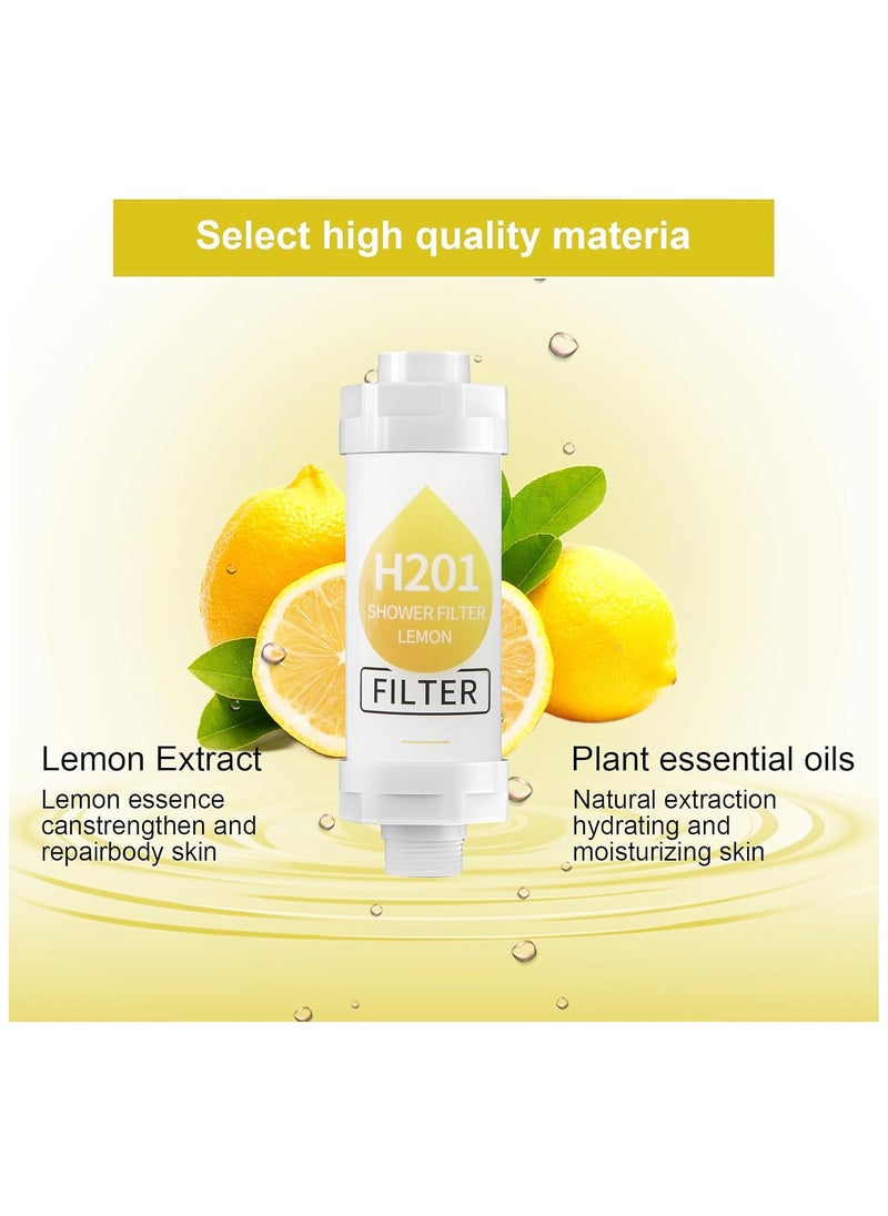 H201 Vitamin C Shower Filter for hair fall - Water Purifying Shower Head for Healthy Skin & Hair - Vitamin C Infuser, Hard Water Softener, Beaded Filter for Bacteria Removal - Bathroom Accessories for Hair Loss Prevention & Hydration  - Image 2