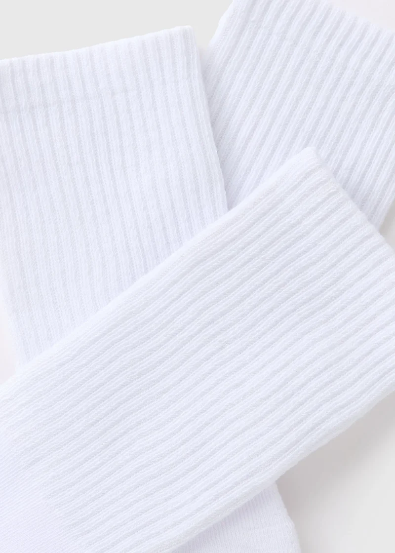 Matalan 3 Pack White Crew Sports Socks