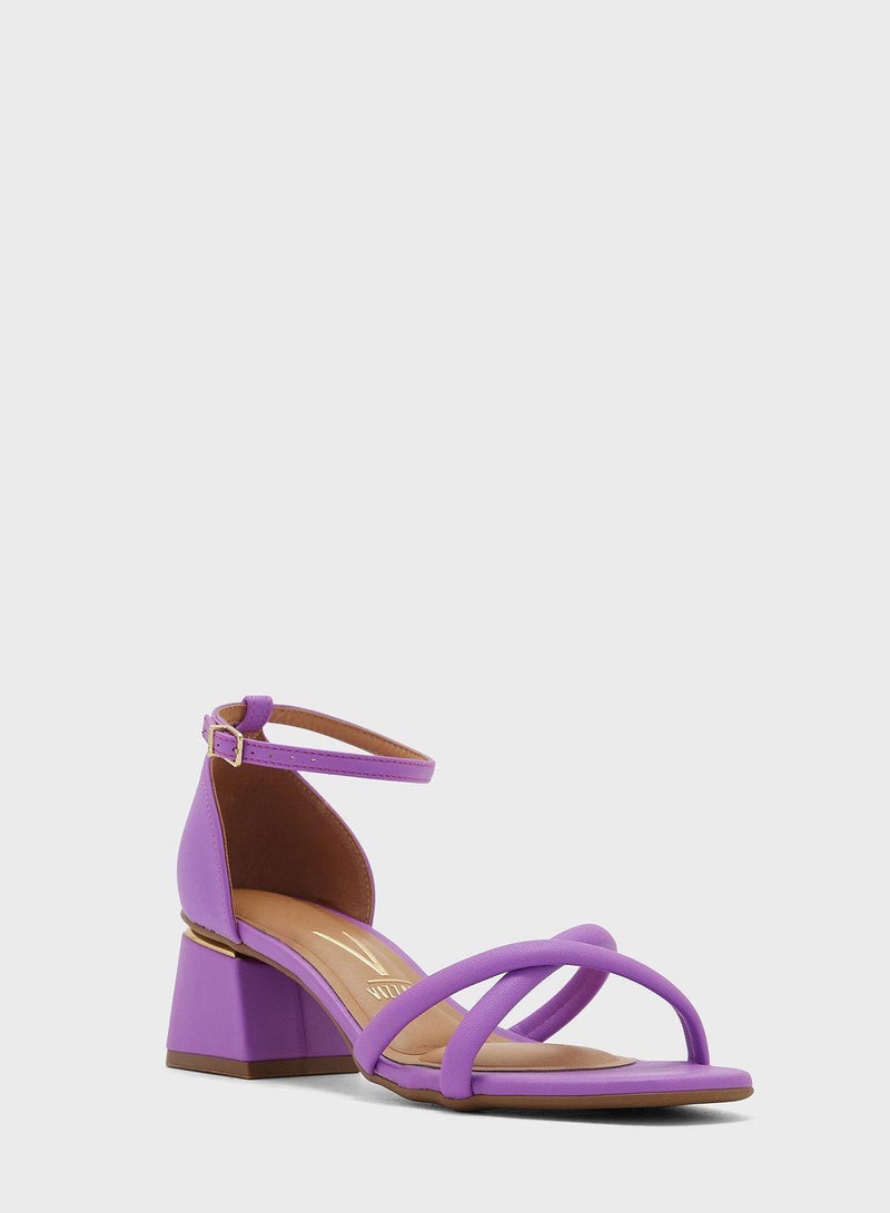 VIZZANO Khaleesi Ankle Strap Mid Heel Sandals - Image 2