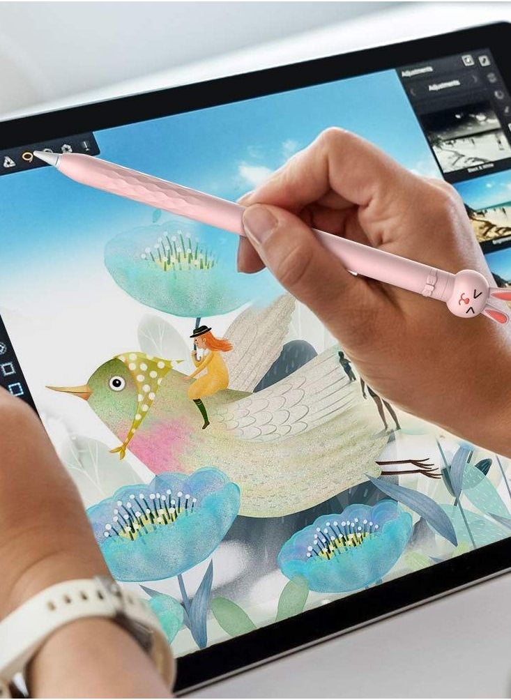 Y&D - Case for 1st Generation Apple Pencil, Cute Cartoon Rabbit Soft Silicone Accessory Ultra light Pen Protective Grip Anti-slip and Anti-drop Capacitive - Image 1