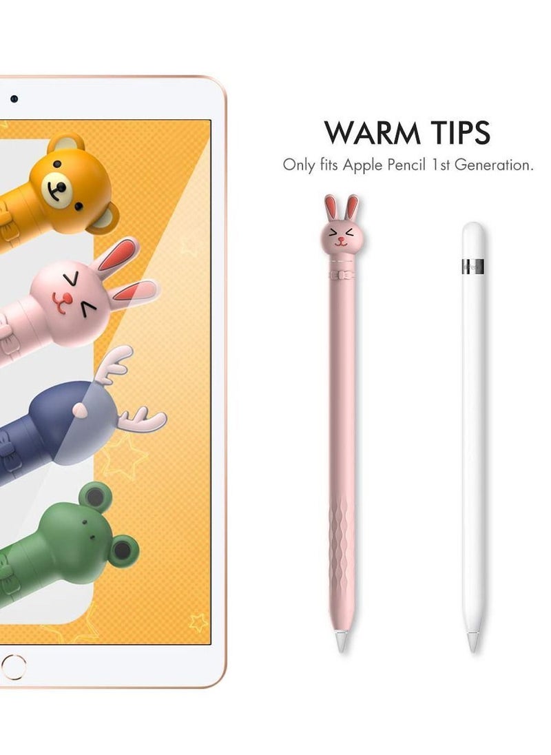 Y&D - Case for 1st Generation Apple Pencil, Cute Cartoon Rabbit Soft Silicone Accessory Ultra light Pen Protective Grip Anti-slip and Anti-drop Capacitive - Image 1