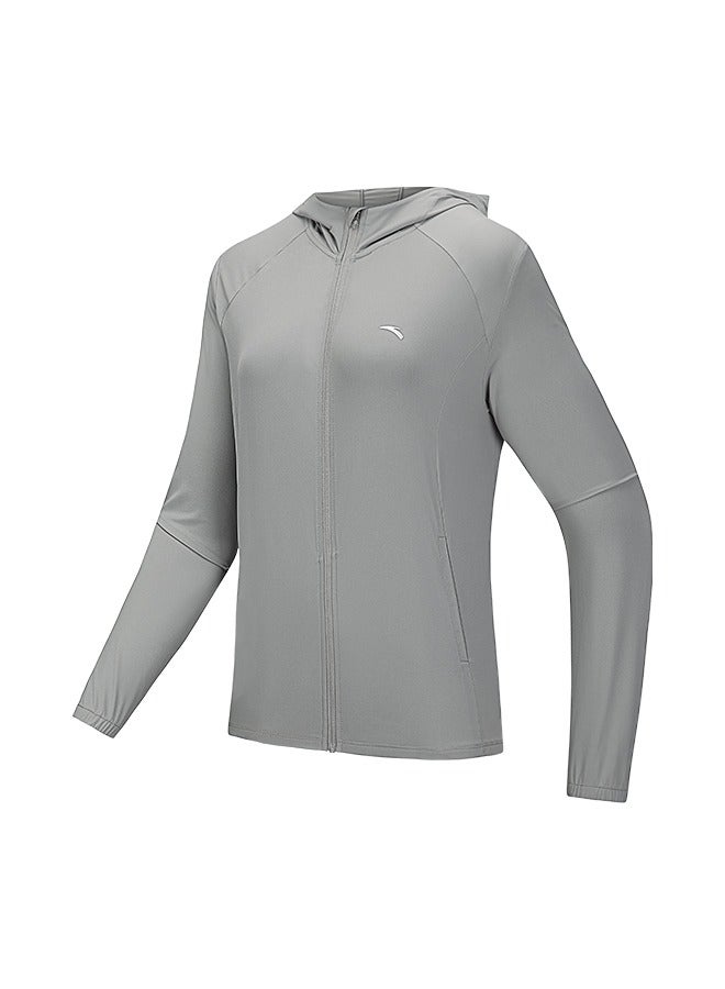 ANTA Women’s Ice-Silk Hooded Jacket – 4th Gen UV Protection Series - Grey / Lightweight /Breathable / UV-Resistant - Image 2