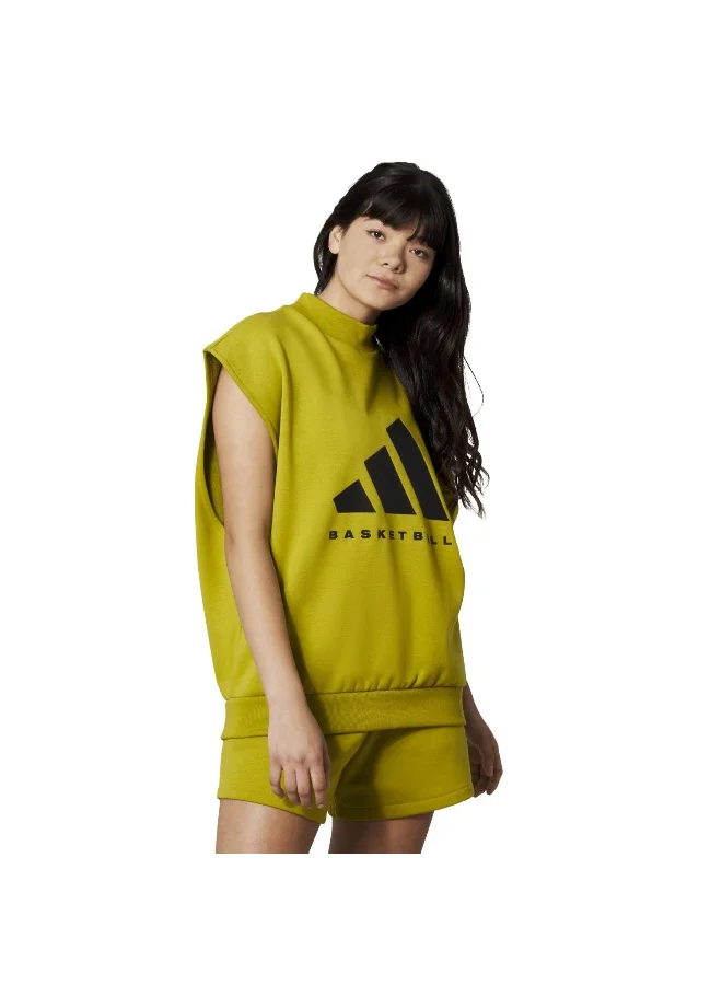 adidas Originals Adidas One Bb Sl Ss Green Basketball Sweatshirts For Unisex Xs