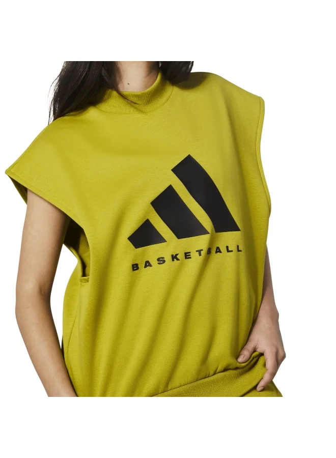 adidas Originals Adidas One Bb Sl Ss Green Basketball Sweatshirts For Unisex Xs