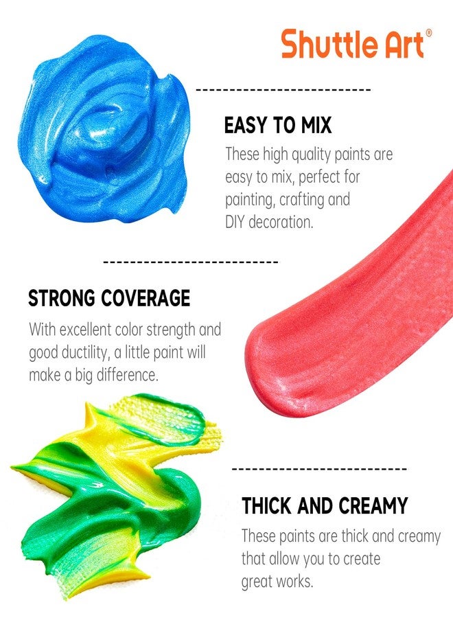Shuttle Art Color Change Acrylic Paint, 20 Chameleon Colors Acrylic Paint, 60ml/2oz Bottles, Iridescent Paint for Artists, Beginners, Kids Painting & Crafting on Canvas, Rocks, Wood, Fabric, Ceramic - Image 5