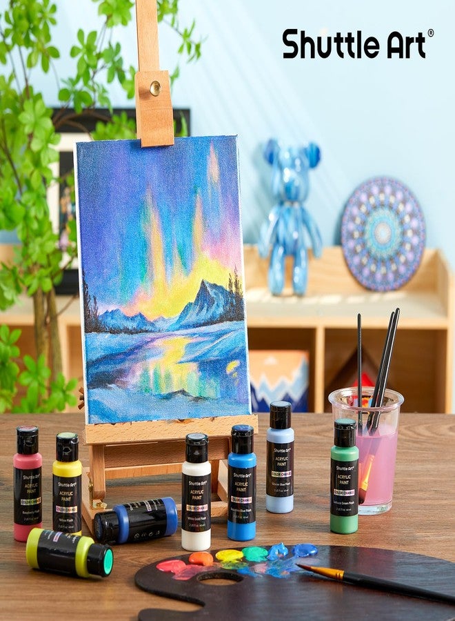 Shuttle Art Color Change Acrylic Paint, 20 Chameleon Colors Acrylic Paint, 60ml/2oz Bottles, Iridescent Paint for Artists, Beginners, Kids Painting & Crafting on Canvas, Rocks, Wood, Fabric, Ceramic - Image 2