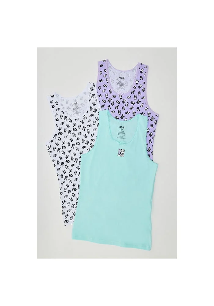 R&b 3 Pack Printed Sleeveless Camisoles