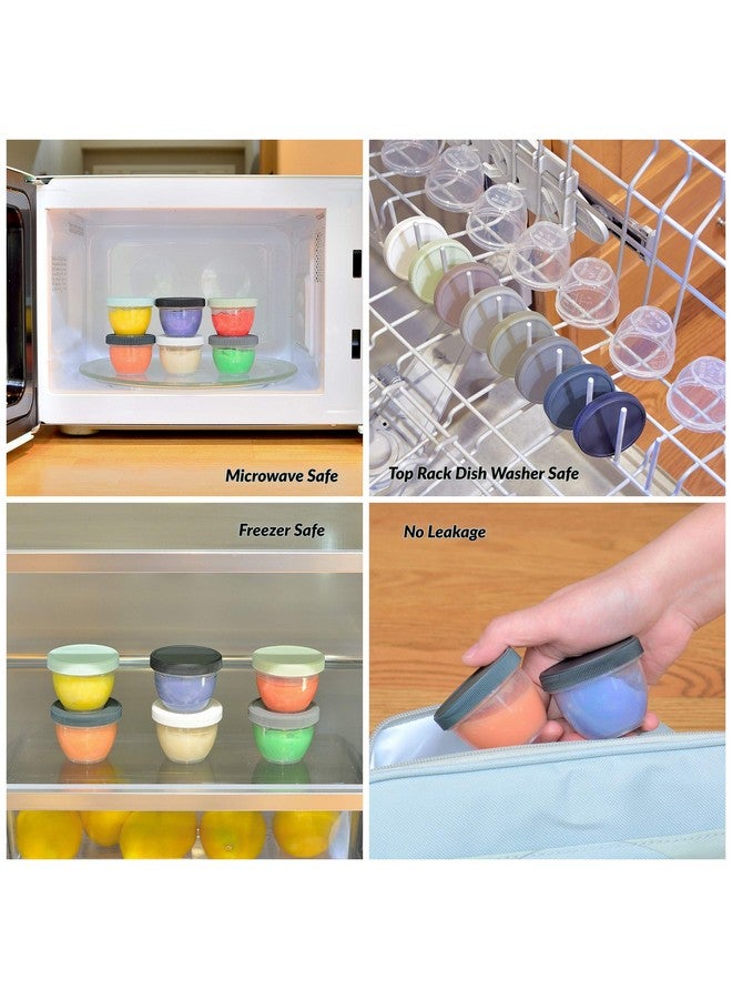 Youngever 18 Sets Baby Food Storage, 2 Ounce Baby Food Containers with Lids and Labels, 9 Urban Colors - Image 4