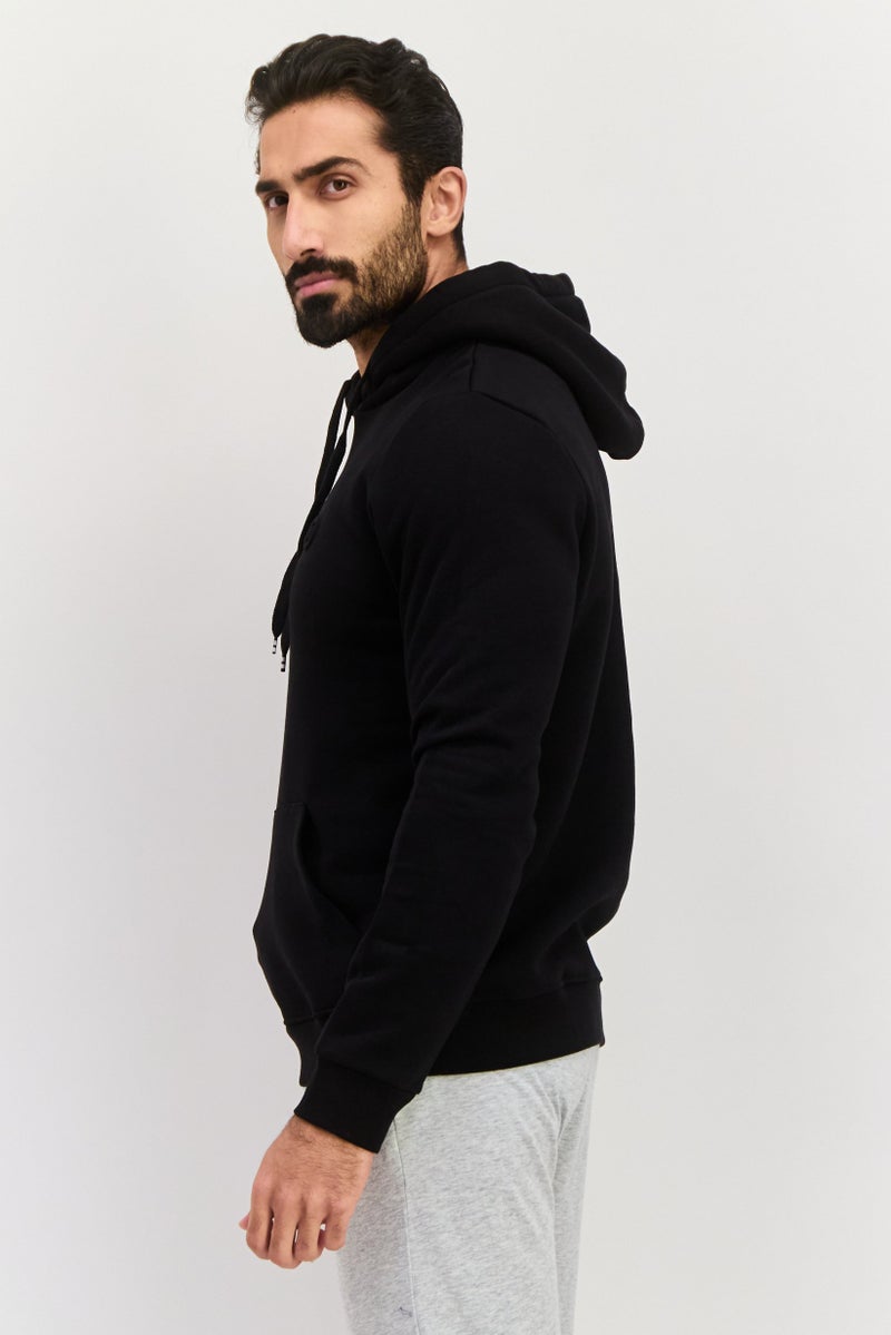 Hurley Men Sportswear Fit Embossed Logo Outdoor Hoodies, Black - Image 2