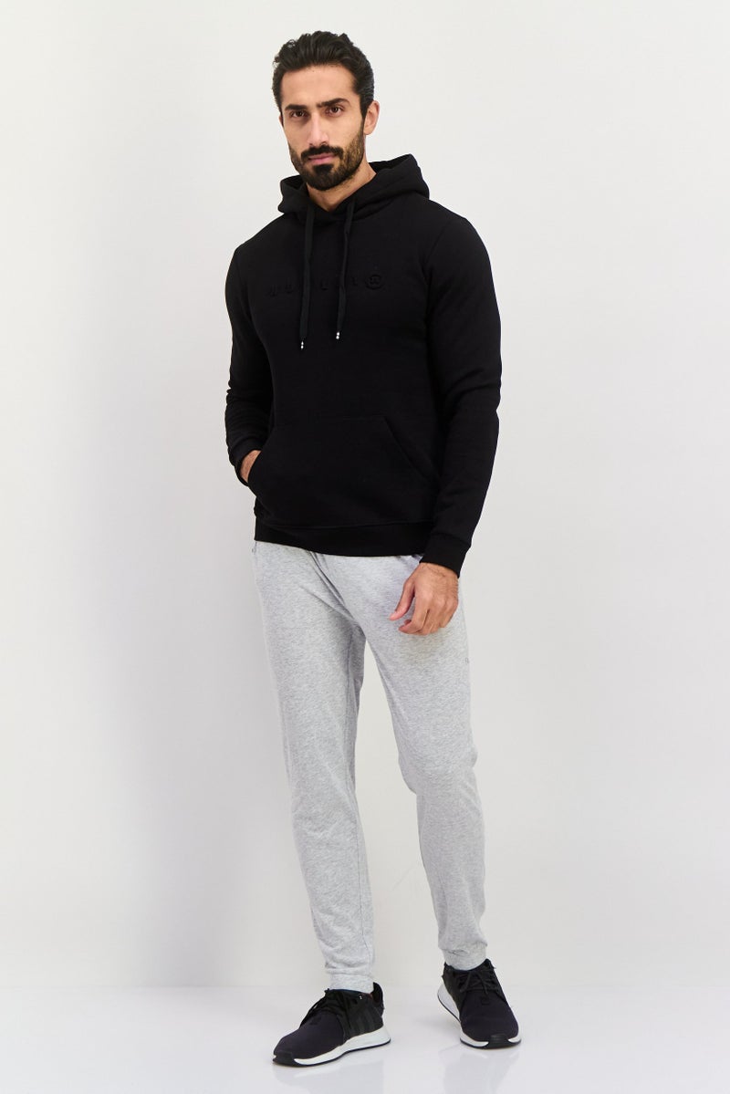 Hurley Men Sportswear Fit Embossed Logo Outdoor Hoodies, Black - Image 4