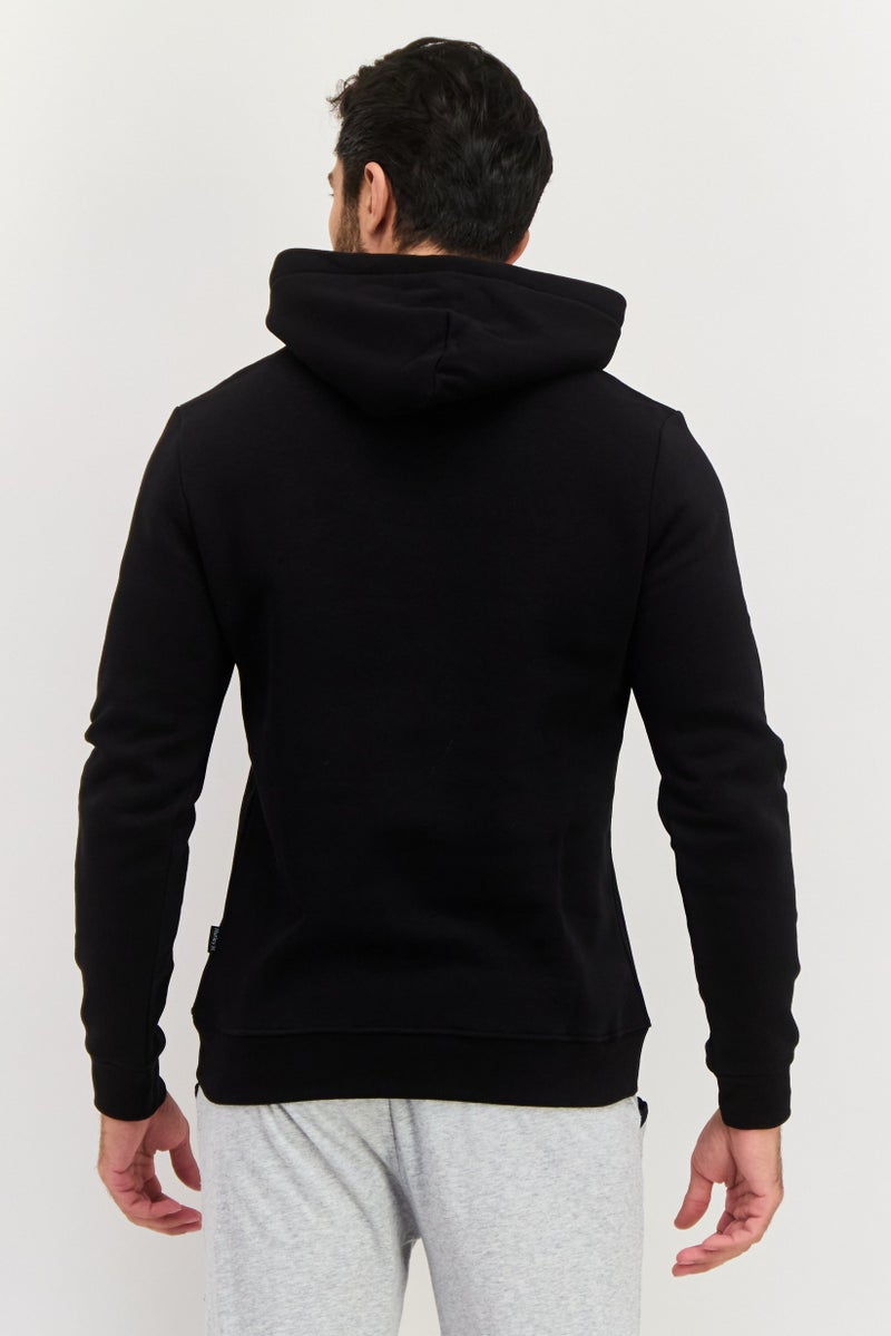 Hurley Men Sportswear Fit Embossed Logo Outdoor Hoodies, Black - Image 3