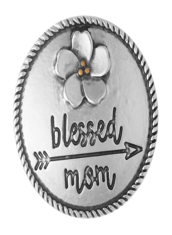 Ginger Snaps Blessed Mom Charm Accessory | Interchangeable & Adjustable Snap Jewelry Collection | Button Charms for Necklaces Bracelets | Standard Size | SN02-26 - Image 1