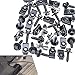 Flygun 20 PCS Car Fender Bumper Radiator Fastening Screw Kit Waterproof Metal Multipurpose Body Bolt Patch Extrusion Ushaped Clip Universal Hood Panel Fixing Accessories Black - Image 2