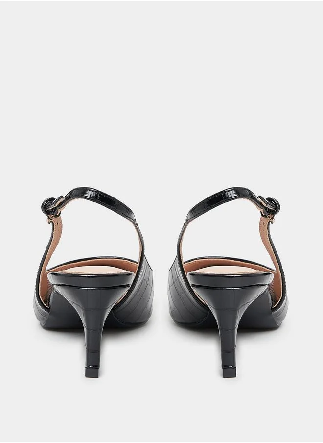 RAID Slingback Kitten Heel Pointed Toe Pumps by Styli