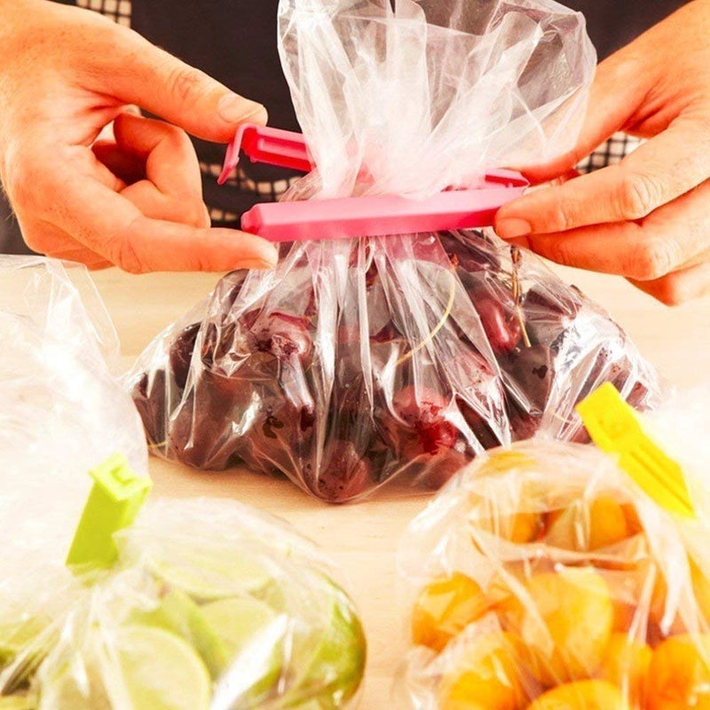 VR 18-Pc Plastic Food Bags - Multi-Color Pouch Clips (Pack of 18) | Food Pouch Sealer - Image 4