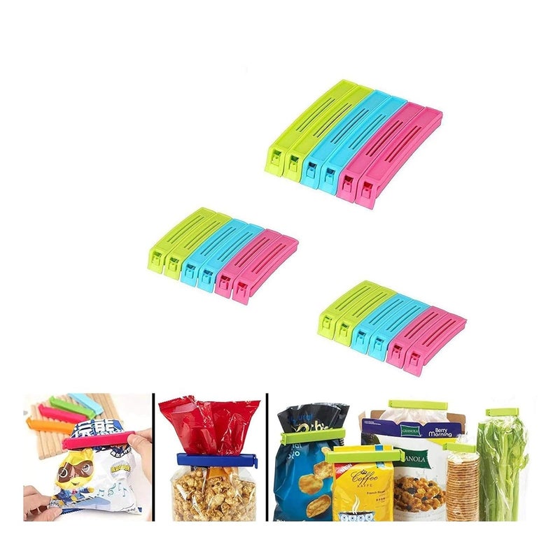 VR 18-Pc Plastic Food Bags - Multi-Color Pouch Clips (Pack of 18) | Food Pouch Sealer - Image 3
