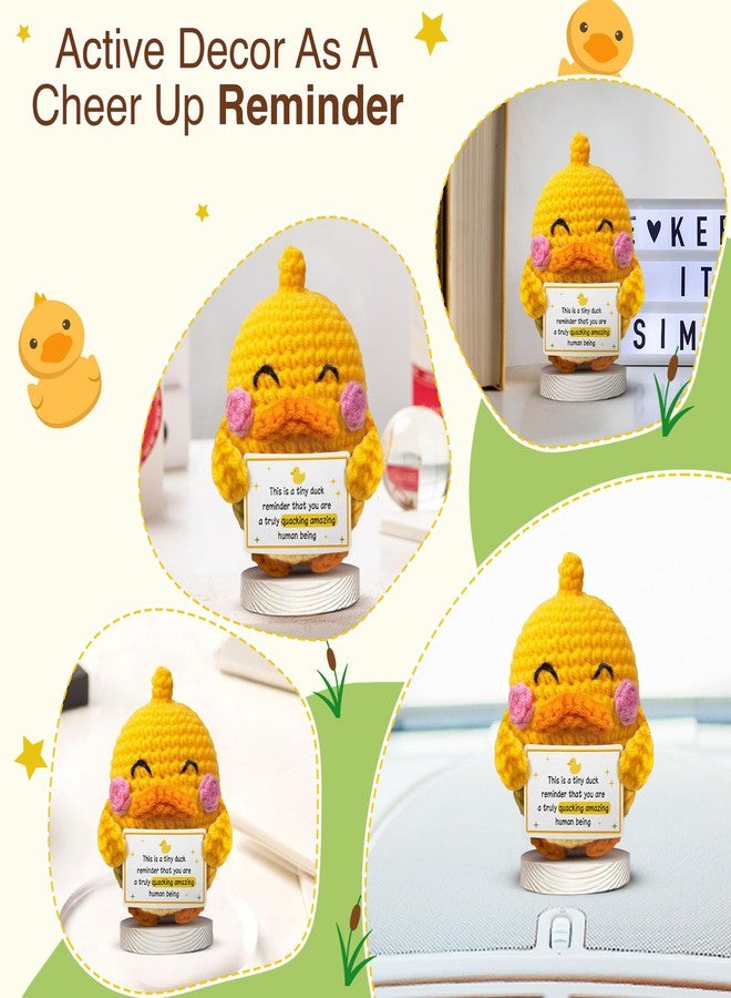 Gossby Positive Duck Crochet with Message - This is A Tiny Duck Reminder - Inspirational Gift for Women, Men - Christmas, Birthday, Emotional Support, Positive Energy Gift for Friend, Coworker - Image 5