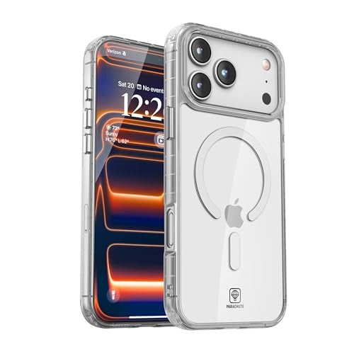 Parachute Clear Cover for iPhone 17 Pro Max Case 6.9" with Magnetic Strip (Compatible with MagSafe) – Slim Transparent Shock-Absorbent, Anti-Yellow, Camera Guard, Bumper, Wireless-Charging - Clear - Image 1