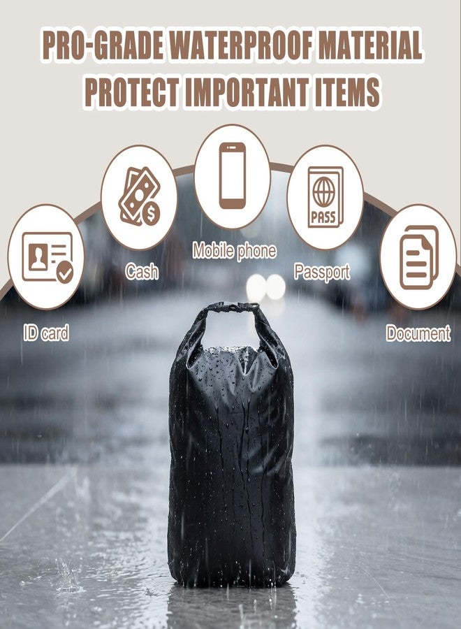Ribbonlic 6 Pcs Waterproof Dry Bag 5L, Roll Top Dry Storage Sack with Adjustable Strap for Winter Homeless Kayaking Beach Swimming Camping Boating, Lightweight Backpack for Equipment Electronics - Image 4