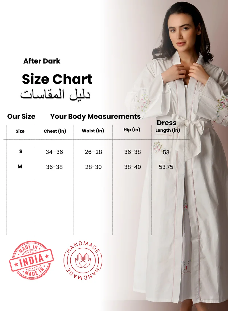 After Dark Maria, Embroidered Cotton Robe