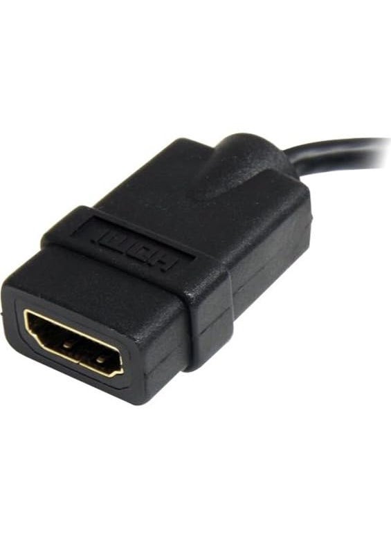 Startech.com StarTech.com Micro HDMI to HDMI Adapter - 4K 30Hz Video - Durable High Speed Micro HDMI Type-D to HDMI 1.4 Converter/Cable Adapter Dongle - Ultra HD HDMI Monitors, TVs & Displays - M/F (HDADFM5IN)  - Image 3