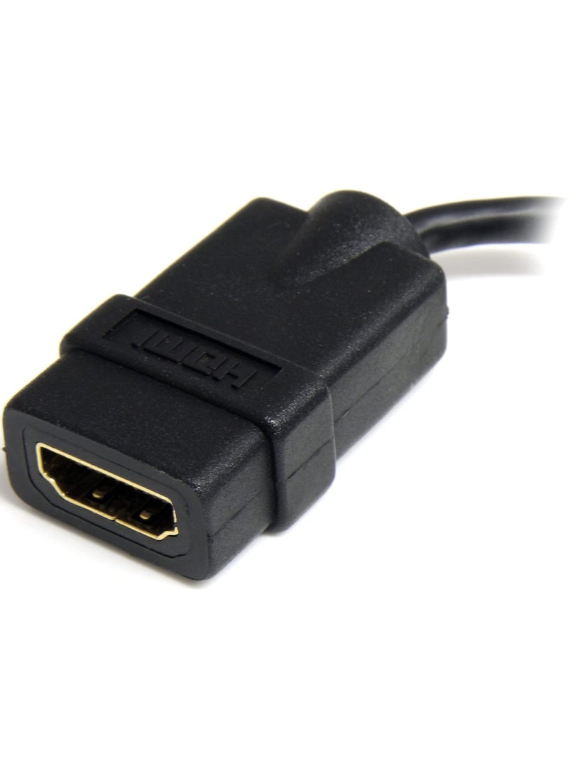 Startech.com StarTech.com Micro HDMI to HDMI Adapter - 4K 30Hz Video - Durable High Speed Micro HDMI Type-D to HDMI 1.4 Converter/Cable Adapter Dongle - Ultra HD HDMI Monitors, TVs & Displays - M/F (HDADFM5IN)  - Image 4