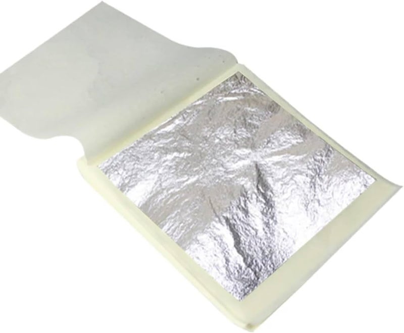 A.K GOLD LEAF AK GOLD LEAF 30pcs Chandi Vark Edible Silver Leaf Jumbo Sized 6X4 Inch Sheet German Finest Silver Leaves for Sweets Face Pack Genuine Silver Leaf Sheets Edible for Cake Chandi ka Varq Glitter - Image 1