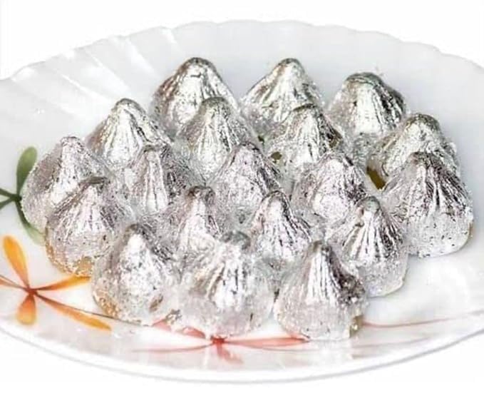 A.K GOLD LEAF AK GOLD LEAF 30pcs Chandi Vark Edible Silver Leaf Jumbo Sized 6X4 Inch Sheet German Finest Silver Leaves for Sweets Face Pack Genuine Silver Leaf Sheets Edible for Cake Chandi ka Varq Glitter - Image 5