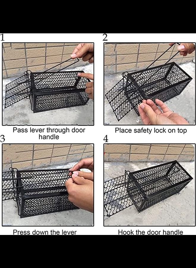 ABBASALI Rat Mouse and Rodent Snap Trap Cage 24cm x 11cm x 11cm (black color) (PACK OF 10PCS) - Image 2