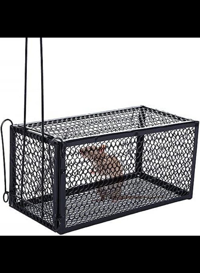 ABBASALI Rat Mouse and Rodent Snap Trap Cage 24cm x 11cm x 11cm (black color) (PACK OF 10PCS) - Image 1