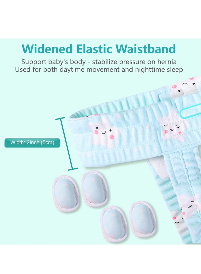 SYOSI Hernia Belt for Baby, Infant Hernia Support Brace for Both Side Single Double Groin Pain Relief, Adjustable Breathable Navel Band with 4 Compression Pads for Children 0-4 Years Old - Image 3