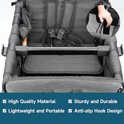 Viotiin Forward-Facing Stroller Wagon Support Bar, Compatible with WONDERFOLD W2 Elite Wagon (2 Seater), Stroller Wagon Accessory for WONDERFOLD W2 Veer Wagon, Support Bar for Kids Removable & Easy to Install - Image 4