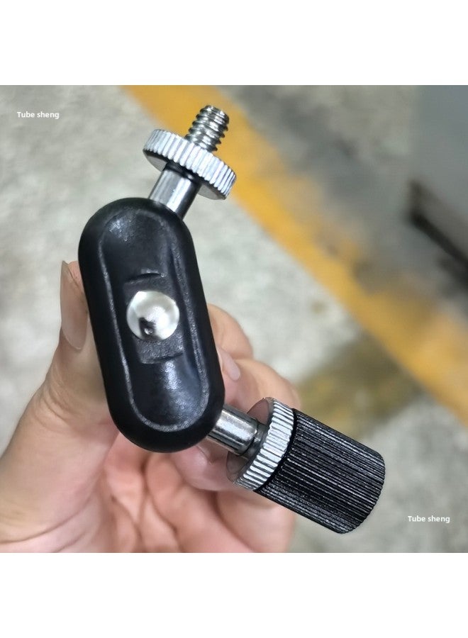 Generic 1/4 Turn 1/4 Screw Pan/tilt Bracket Replaces Mobile Phone Universal Wheel Adapter Pea Pods Connection Anti-tooth Accessories-Body Color:Black Strange Hand (double 1/4 Screw)  - Image 4