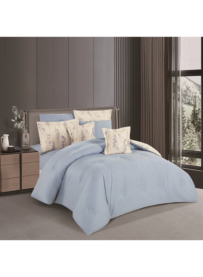 ليفور طقم لحاف من هورس  كلاسيك قطن فاخر 100٪ بنقشة الزهور 8قطع - Image 3