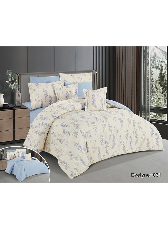 ليفور طقم لحاف من هورس  كلاسيك قطن فاخر 100٪ بنقشة الزهور 8قطع - Image 1