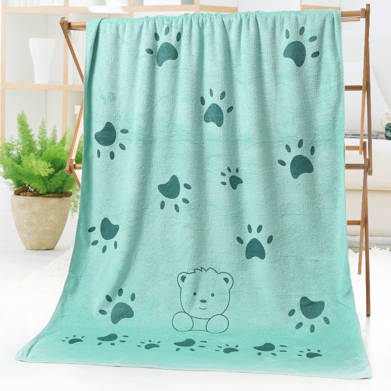 general Kids Microfiber Bath Towel, Cartoon Rabbit Print Beach Towel for Children Swimming and Shower - Image 1