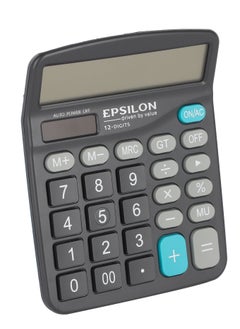 Epsilon Epsilon 12 Digit Desktop Calculator- EPSCL166, Includes Percent Function, Auto Replay, Independent Memory  - Image 2