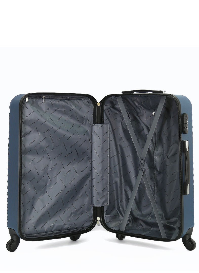 GIORDANO 3-Piece ABS Hardside Spinner Iron Rod Luggage Trolley Set With TSA Lock 20/24/28 Inch Blue  - Image 5